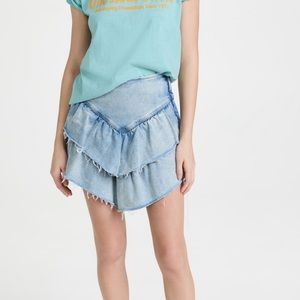 NWT - MOTHER Ruffle Mini Raw Edge Skirt - size 28